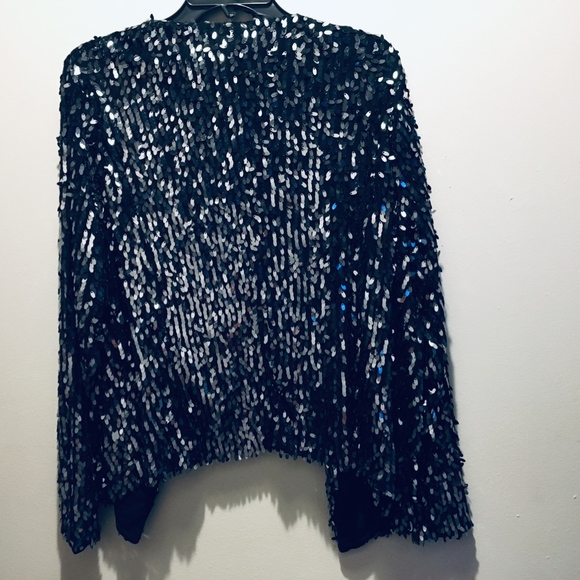 Holiday Women's Black Evening Jacket Sequence INC - Picture 4 of 8